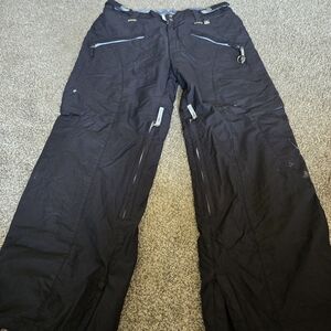 Ride - Snowboard Pants - Cell Series -  Black Zip Pockets Adjustable Waist Sz L